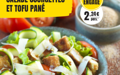Salade de courgette et tofu pané